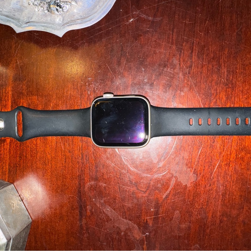 Apple Smartwatch with Black and Silver Accents